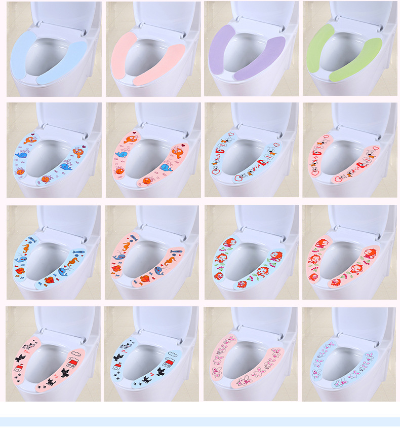 Thermal Paste Closestool Cushion Happy Day Toilet Seat Paste Type Toilet Seat Cover Happy Day Toilet Seat Cover Wholesale