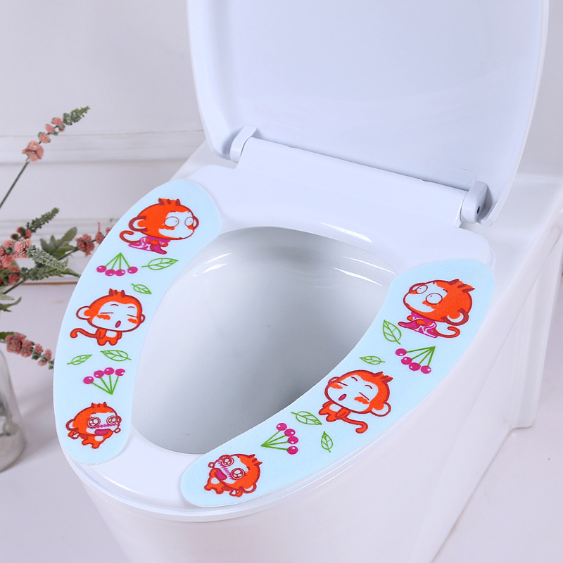 Thermal Paste Closestool Cushion Happy Day Toilet Seat Paste Type Toilet Seat Cover Happy Day Toilet Seat Cover Wholesale