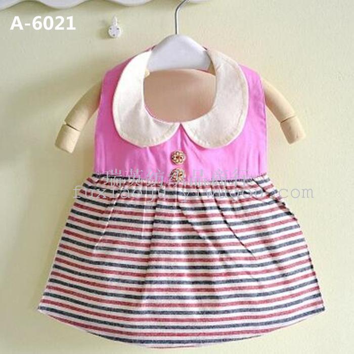 Baby cotton apron baby saliva pocket striped waterproof rice clothes mother and baby supplies Baby cotton apron baby saliva pocket striped waterproof rice clothes mother and baby supplies