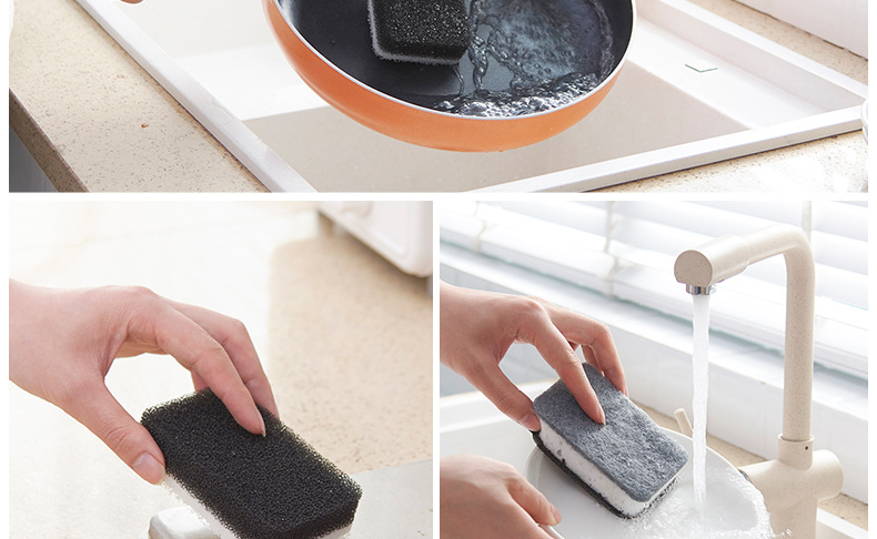Factory Direct Sales Sponge Cleaning Brush Kitchenware Cloth Dish-Washing Sponge Decontamination Magic Sponge 3 PCs Factory Direct Sales Sponge Cleaning Brush Kitchenware Cloth Dish-Washing Sponge Decontamination Magic Sponge 3 PCs