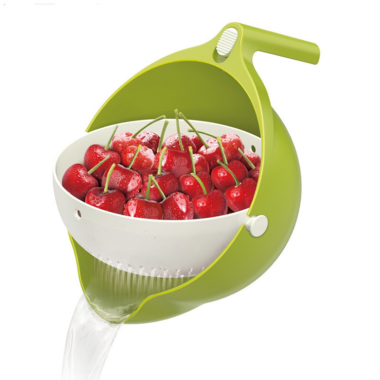 Drain Basket Washing Vegetable Basket Double-Layer Flip Washing Basin Kitchen Drain Basket Plastic Household Taobao Vegetable Basket Drain Basket Washing Vegetable Basket Double-Layer Flip Washing Basin Kitchen Drain Basket Plastic Household Taobao Vegetable Basket