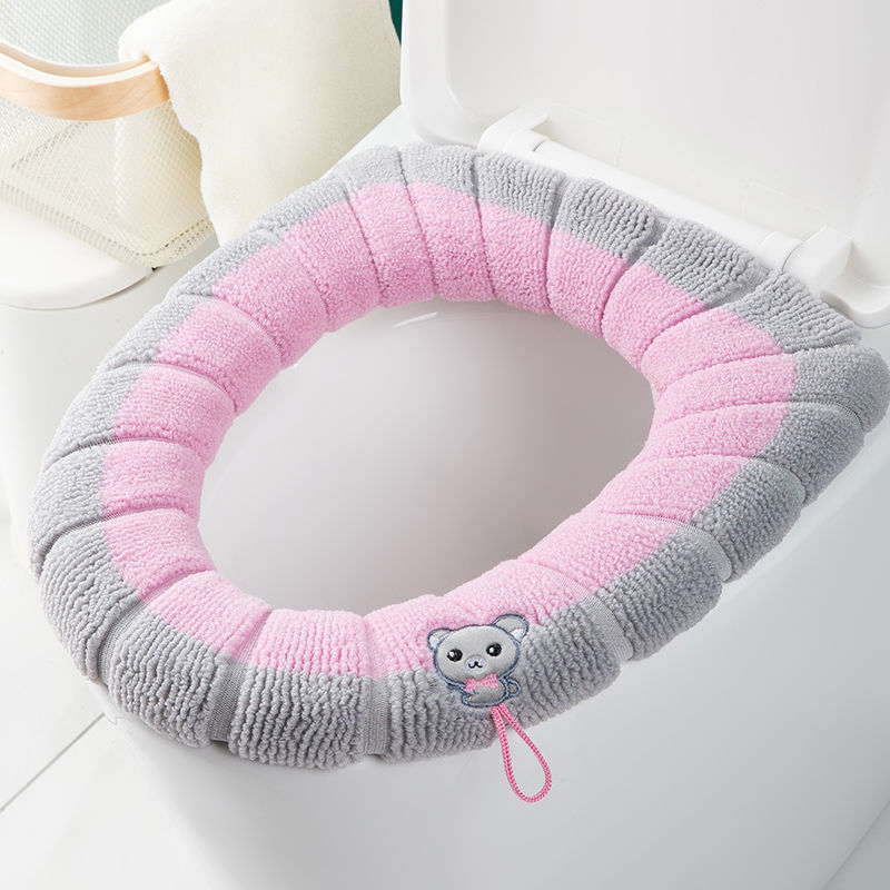 In Stock Wholesale O-Type Knitted Toilet Mat Toilet Seat Cover Household Washed Thickened Nordic Closestool Cushion Toilet Seat