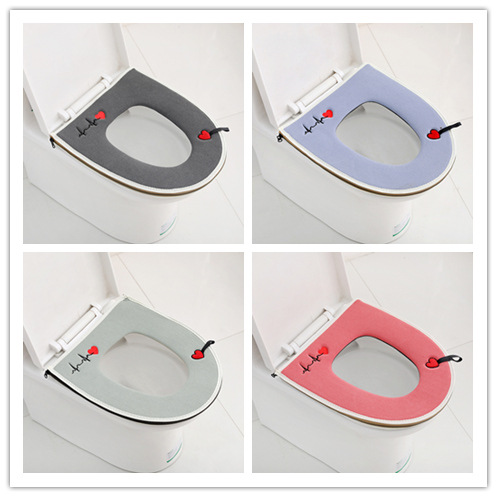2021 New Toilet Mat Thickened Toilet Seat Domestic Toilet Four Seasons Universal Closestool Cushion Waterproof Cover Toilet Seat