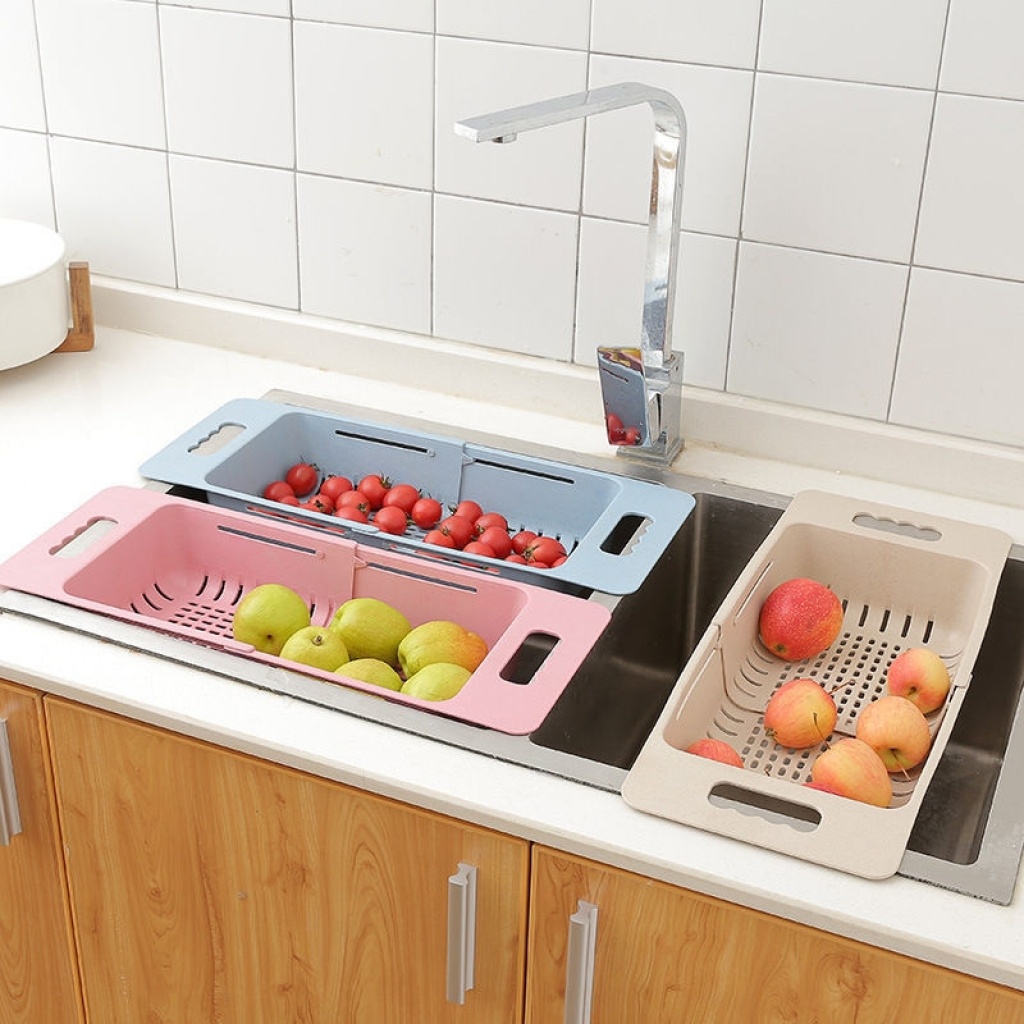 Expandable wash basin wash basin wash basin drain basket plastic fruit storage basket kitchen sink sink sink sink sink shelf Expandable wash basin wash basin wash basin drain basket plastic fruit storage basket kitchen sink sink sink sink sink shelf