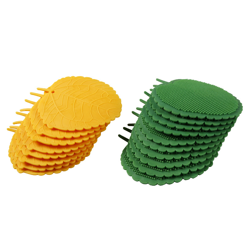 Convenient Multi-Functional Decontamination Silicon Dishwashing Brush Kitchen Washing Pot Cloth Decontamination Scouring Pad Non-Stick Oil Household Fruits and Vegetables