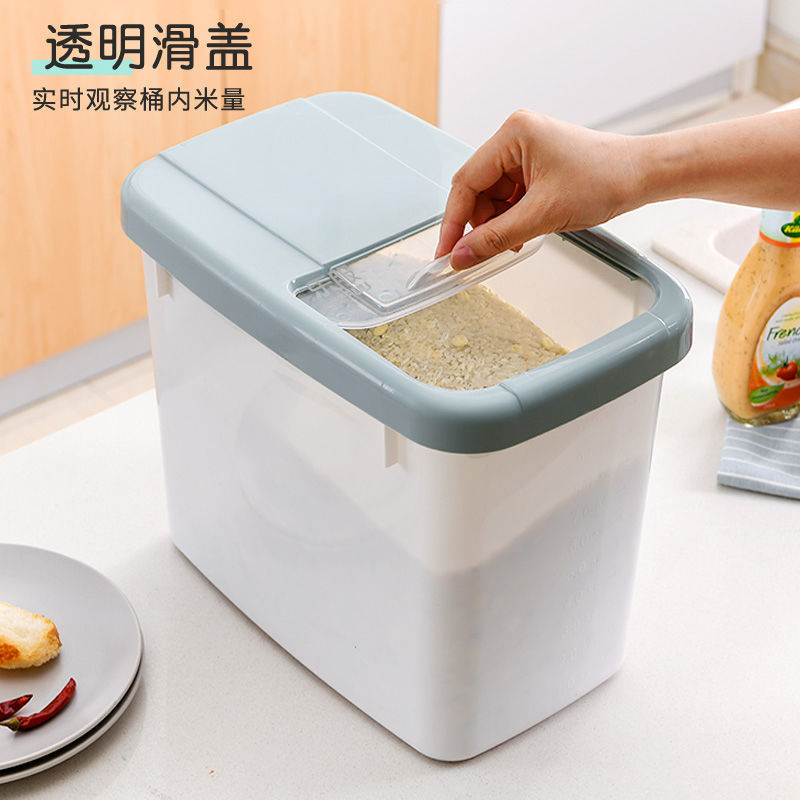 plastic kitchen storage box moistureproof rice bucket 20 jin 25 rice flour storage box rice cylinder 10kg storage box plastic kitchen storage box moistureproof rice bucket 20 jin 25 rice flour storage box rice cylinder 10kg storage box