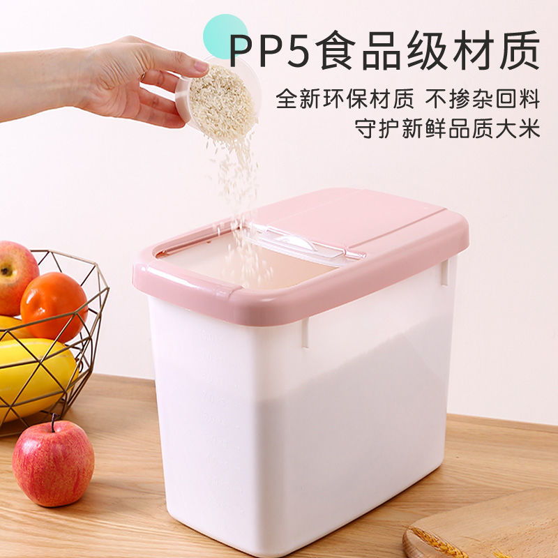 plastic kitchen storage box moistureproof rice bucket 20 jin 25 rice flour storage box rice cylinder 10kg storage box plastic kitchen storage box moistureproof rice bucket 20 jin 25 rice flour storage box rice cylinder 10kg storage box