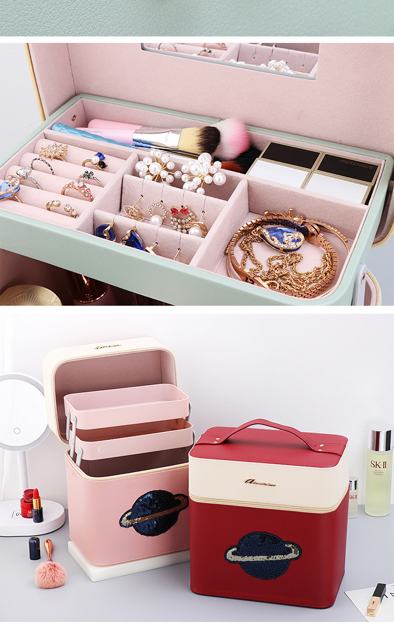 Cosmetic Bag 2020 New Super Popular Large Size Capacity Portable Storage Box Portable Handheld Fashionable Stylish Oversized Box Cosmetic Bag 2020 New Super Popular Large Size Capacity Portable Storage Box Portable Handheld Fashionable Stylish Oversized Box