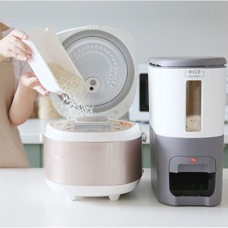 rice storage box moistureproof insectproof miscellaneous grain storage box Household plastic automatic meter bucket