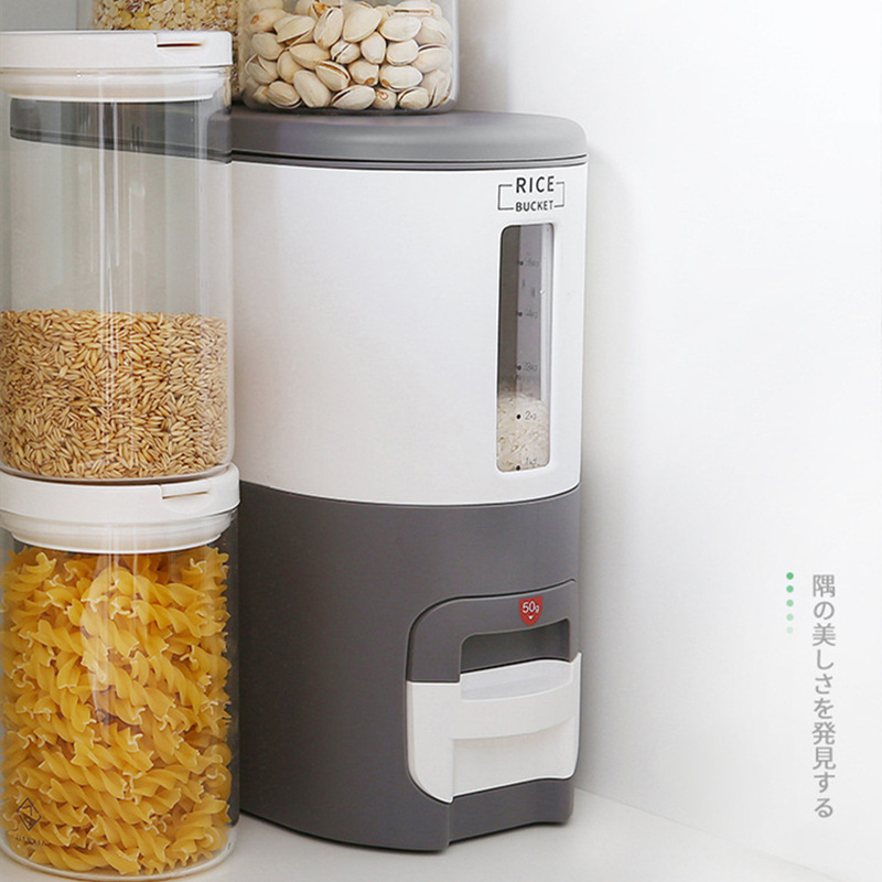 rice storage box moistureproof insectproof miscellaneous grain storage box Household plastic automatic meter bucket