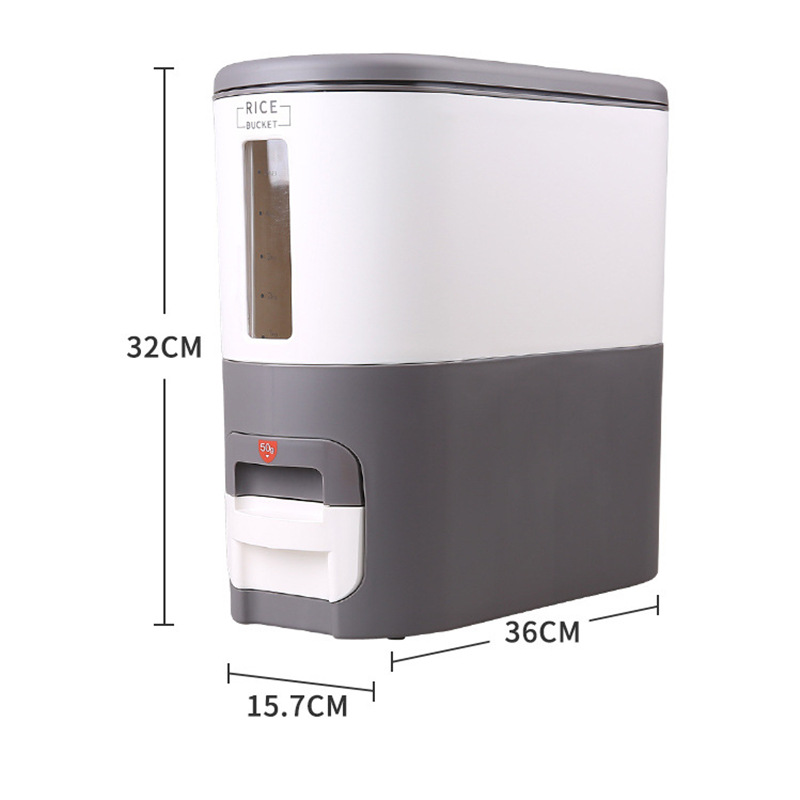 rice storage box moistureproof insectproof miscellaneous grain storage box Household plastic automatic meter bucket