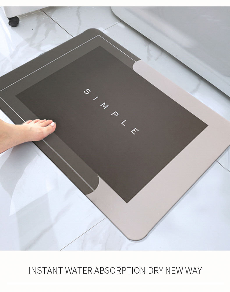 Diatom Ooze Cushion Toilet Absorbent Mat Toilet Door Non-Slip Foot Mats Quick-Drying Toilet Bathroom Mats Oval Diatom Ooze Cushion Toilet Absorbent Mat Toilet Door Non-Slip Foot Mats Quick-Drying Toilet Bathroom Mats Oval