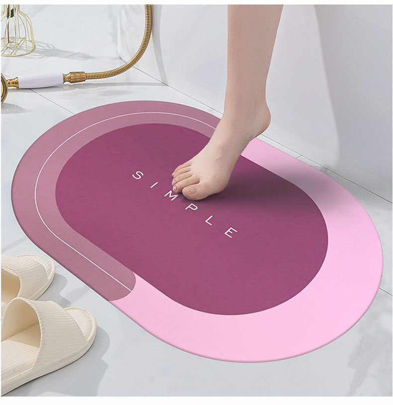 Diatom Ooze Cushion Toilet Absorbent Mat Toilet Door Non-Slip Foot Mats Quick-Drying Toilet Bathroom Mats Oval Diatom Ooze Cushion Toilet Absorbent Mat Toilet Door Non-Slip Foot Mats Quick-Drying Toilet Bathroom Mats Oval