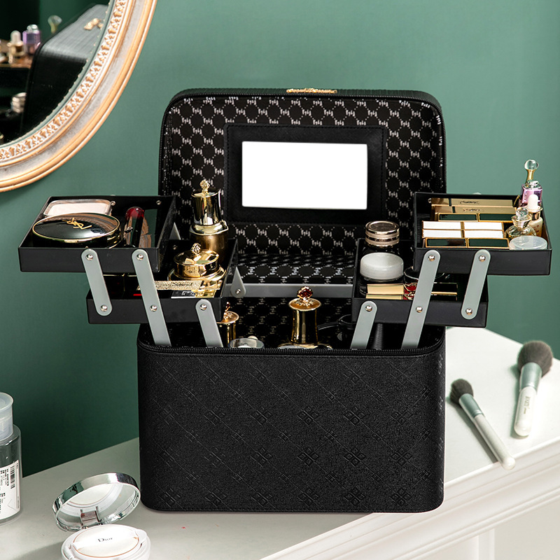 Cosmetic Case for Women 2020 New Large Capacity Multi-Functional Layer Portable Dustproof Skin Care Storage Box Cosmetic Bag