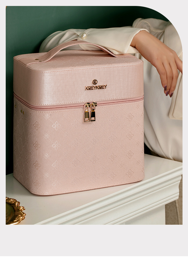 Cosmetic Case for Women 2020 New Large Capacity Multi-Functional Layer Portable Dustproof Skin Care Storage Box Cosmetic Bag Cosmetic Case for Women 2020 New Large Capacity Multi-Functional Layer Portable Dustproof Skin Care Storage Box Cosmetic Bag