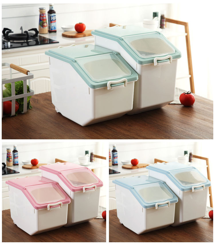 Free rice bucket Household insectproof moistureproof large flour storage box Dog food storage box 30 kg sealed rice jar Free rice bucket Household insectproof moistureproof large flour storage box Dog food storage box 30 kg sealed rice jar
