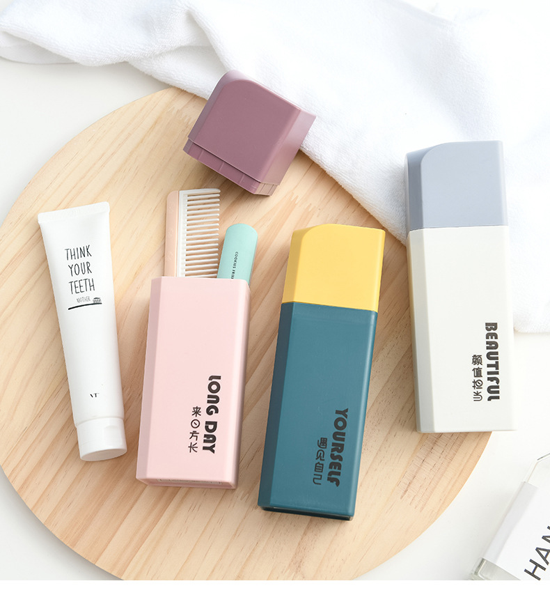 Simple travel tooth box Portable square storage box toothbrush box creative tooth box two - color, lovely of Mosaic Simple travel tooth box Portable square storage box toothbrush box creative tooth box two - color, lovely of Mosaic