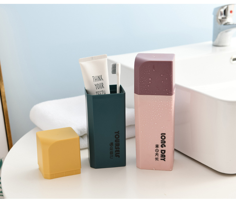 Simple travel tooth box Portable square storage box toothbrush box creative tooth box two - color, lovely of Mosaic Simple travel tooth box Portable square storage box toothbrush box creative tooth box two - color, lovely of Mosaic