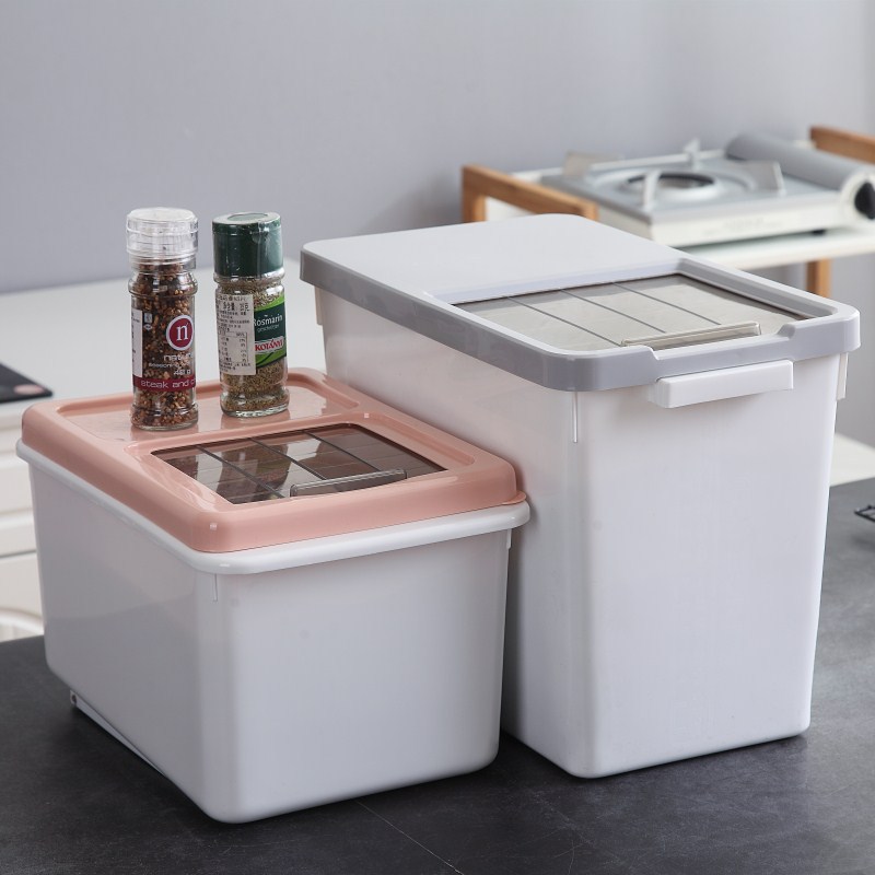 Core kitchen rice drum storage box 10KG rice cylinder flour drum 20kg insectproof moistureproof rice noodle storage box