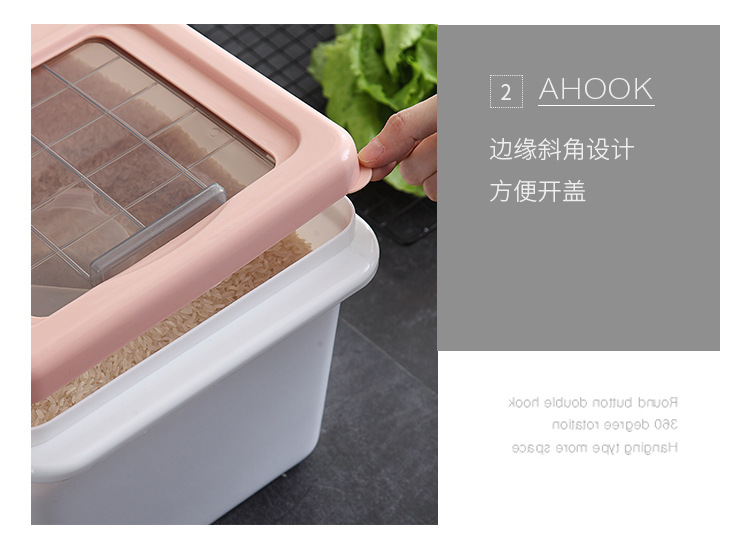 Core kitchen rice drum storage box 10KG rice cylinder flour drum 20kg insectproof moistureproof rice noodle storage box Core kitchen rice drum storage box 10KG rice cylinder flour drum 20kg insectproof moistureproof rice noodle storage box