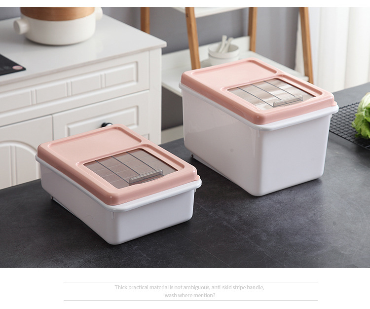 Core kitchen rice drum storage box 10KG rice cylinder flour drum 20kg insectproof moistureproof rice noodle storage box Core kitchen rice drum storage box 10KG rice cylinder flour drum 20kg insectproof moistureproof rice noodle storage box