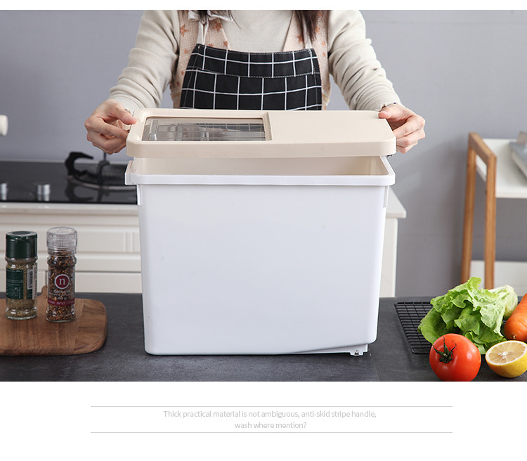 Core kitchen rice drum storage box 10KG rice cylinder flour drum 20kg insectproof moistureproof rice noodle storage box Core kitchen rice drum storage box 10KG rice cylinder flour drum 20kg insectproof moistureproof rice noodle storage box