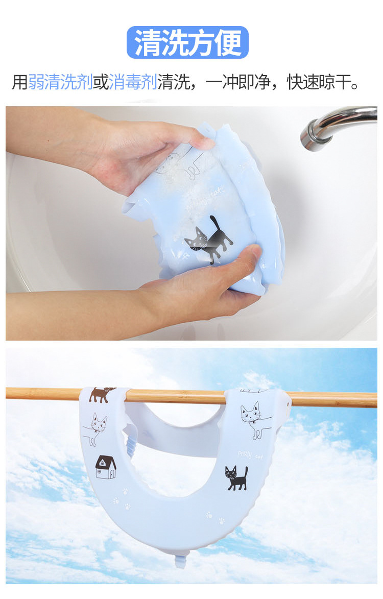 Blue Blood Beast Silicone Toilet Mat Factory Direct Sales Antibacterial Waterproof Toilet Seat Cover Pad Travel Portable and Universal Closestool Cushion