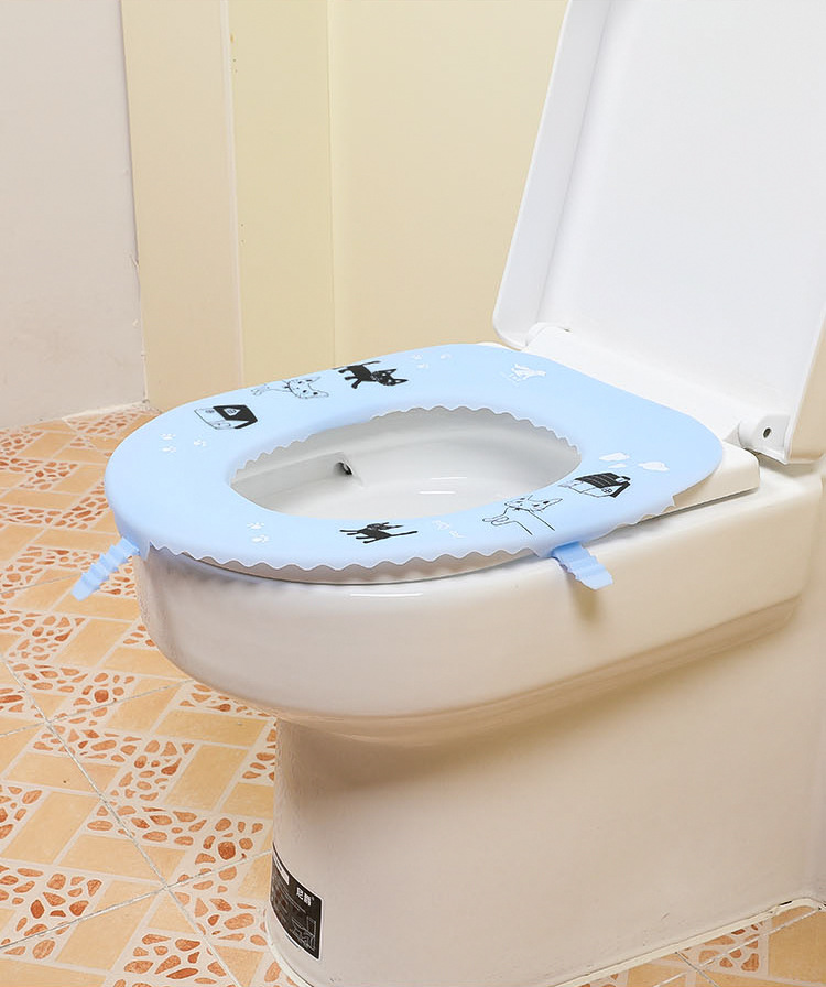 Blue Blood Beast Silicone Toilet Mat Factory Direct Sales Antibacterial Waterproof Toilet Seat Cover Pad Travel Portable and Universal Closestool Cushion