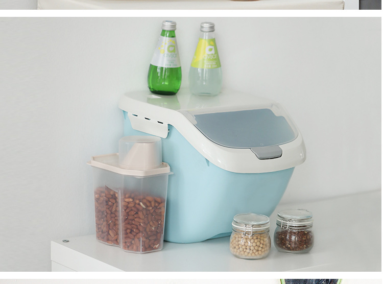 rice storage box Kitchen household household 15KG moistureproof grain surface LOGO rice barrel 20kg pet food storage box rice storage box Kitchen household household 15KG moistureproof grain surface LOGO rice barrel 20kg pet food storage box