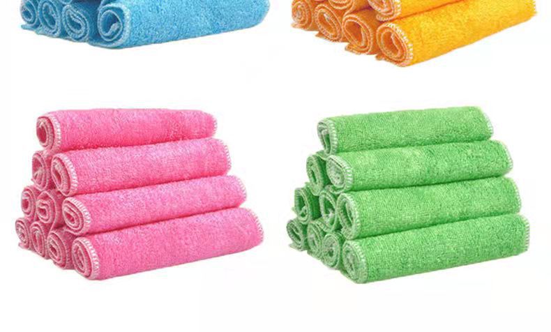 Bamboo Fiber Dishcloth Oil-Free Rag Absorbent Lint-Free Dish Towel Thickened Kitchen Special Scouring Pad Double Layer Bamboo Fiber Dishcloth Oil-Free Rag Absorbent Lint-Free Dish Towel Thickened Kitchen Special Scouring Pad Double Layer