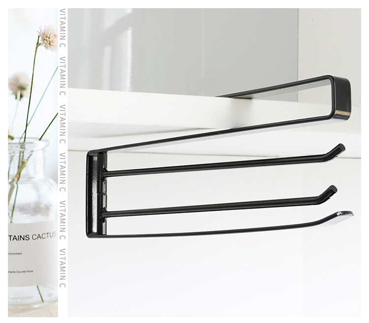 Kitchen Storage Rack Rotating towel Rack Dishcloth rack iron cabinet under the hanger rack Partition wardrobe hanger Kitchen Storage Rack Rotating towel Rack Dishcloth rack iron cabinet under the hanger rack Partition wardrobe hanger