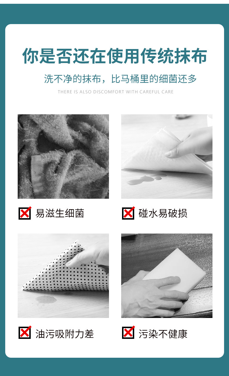 Printing Disposable Lazy Rag Wet and Dry Cleaning Cloth Kitchen Dish Towel Non-Woven Disposable Lazy Rag