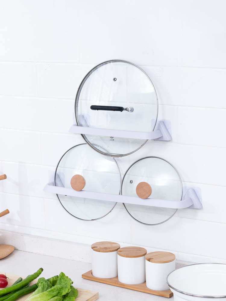 Creative Wall-Mounted Bathroom Stairs Slipper Rack Punch-Free Couple Children Towel Rack Multifunctional Kitchen Lid Rack