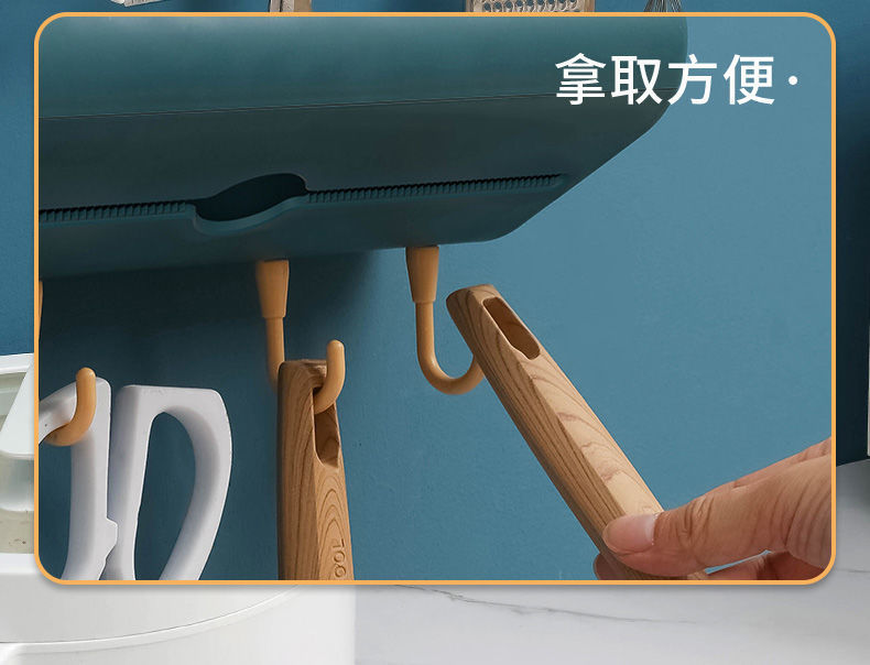 Multifunctional Kitchen Towel Rack 4 Hooks Punch-Free Seamless Roll Paper Plastic Wrap Wall-Mounted Shelf Tissue Storage Multifunctional Kitchen Towel Rack 4 Hooks Punch-Free Seamless Roll Paper Plastic Wrap Wall-Mounted Shelf Tissue Storage