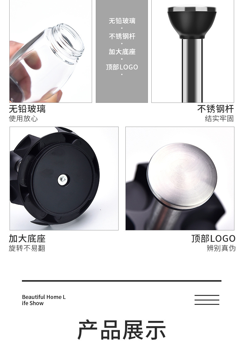 Stainless Steel Glass Rotating Six-Pack Seasoning Containers Salt MSG Seasoning Bottle Set Kitchen Supplies Factory Stainless Steel Glass Rotating Six-Pack Seasoning Containers Salt MSG Seasoning Bottle Set Kitchen Supplies Factory