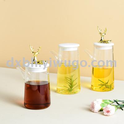 Nordic ceramic glass seasoning pot shelf kitchen combination salt sugar soy sauce vinegar light luxury seasoning bottle