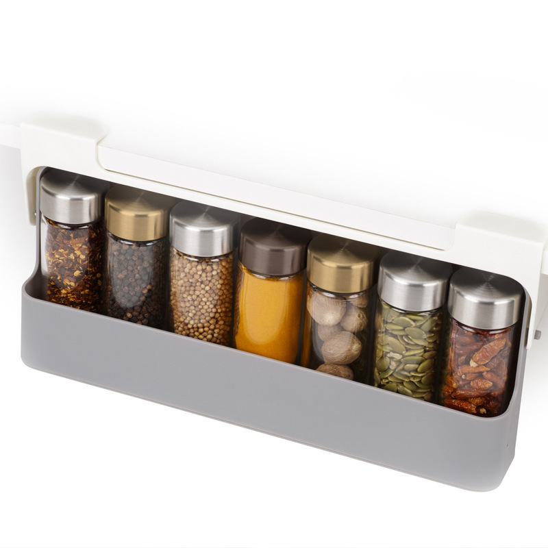Seasoning Bottle Storage Rack Kitchen Seasoning Bottle Seasoning Box Hanging Spice Jar Storage Rack Household Punch-Free Seasoning Bottle Storage Rack Kitchen Seasoning Bottle Seasoning Box Hanging Spice Jar Storage Rack Household Punch-Free