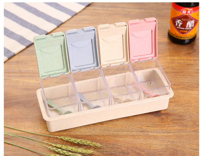 Wheat Straw Seasoning Tank Seasoning Bottle Set Kitchen Kitchen Stopped Salt Tank Seasoning Tank Wheat Straw Seasoning Tank Seasoning Bottle Set Kitchen Kitchen Stopped Salt Tank Seasoning Tank