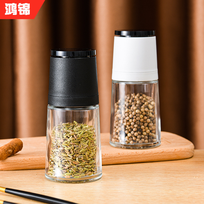 Kitchen Supplies Japanese Manual Pepper Grinder Seasoning Bottle Glass Condiment Bottle Pepper Peppercorn Grinder