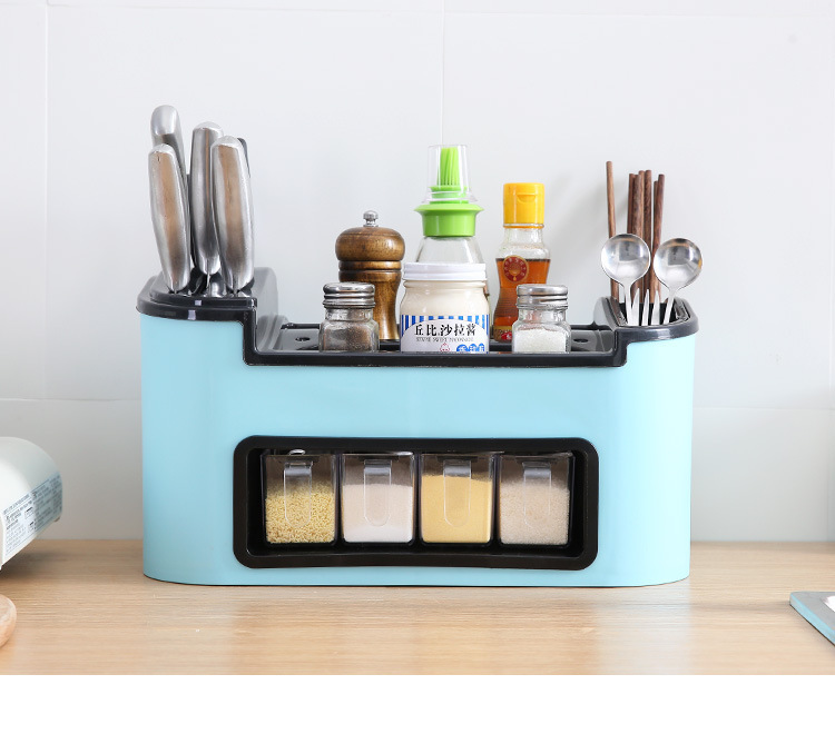 Kitchen Storage Rack Household Seasoning Jar Knives Seasoning Bottle Storage Organizer Desktop Storage Rack Kitchen Storage Rack Household Seasoning Jar Knives Seasoning Bottle Storage Organizer Desktop Storage Rack