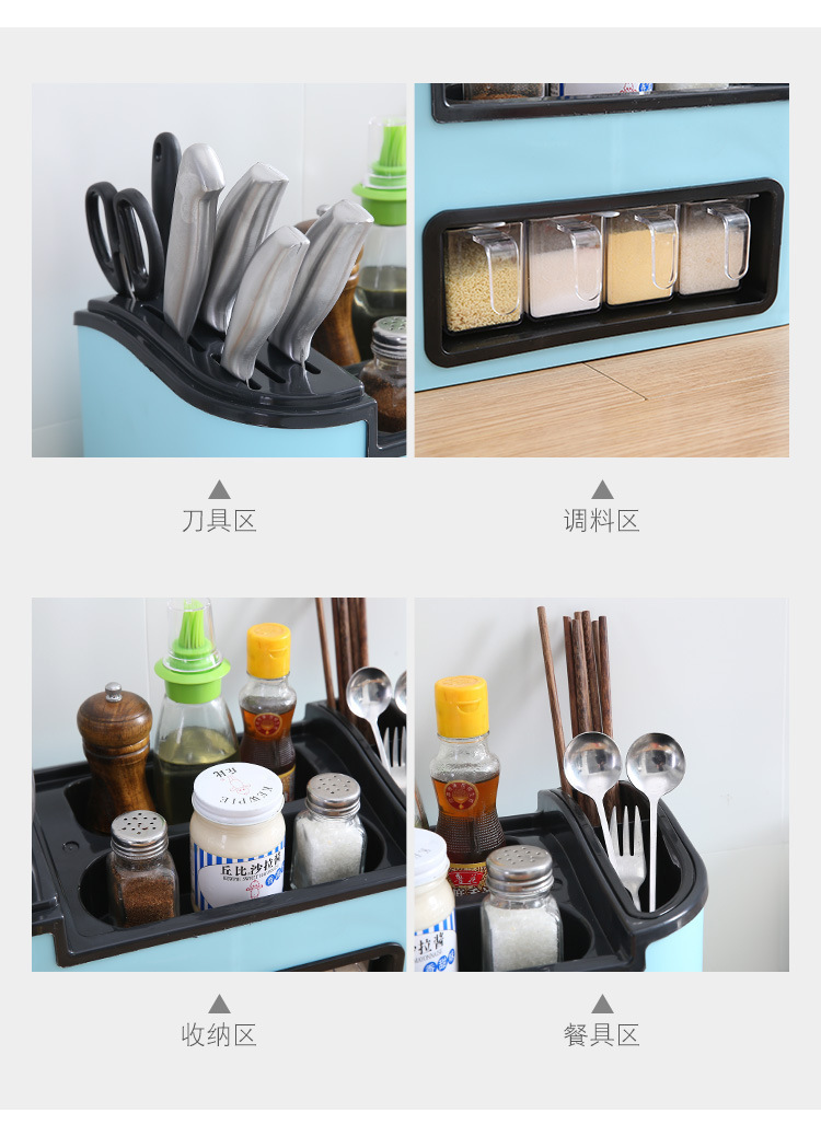 Kitchen Storage Rack Household Seasoning Jar Knives Seasoning Bottle Storage Organizer Desktop Storage Rack Kitchen Storage Rack Household Seasoning Jar Knives Seasoning Bottle Storage Organizer Desktop Storage Rack