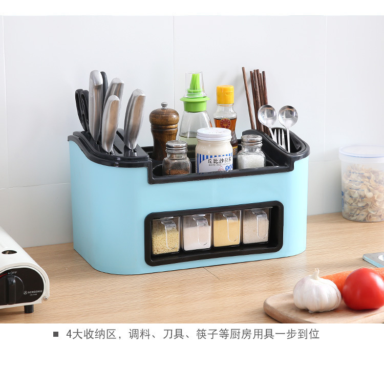 Kitchen Storage Rack Household Seasoning Jar Knives Seasoning Bottle Storage Organizer Desktop Storage Rack Kitchen Storage Rack Household Seasoning Jar Knives Seasoning Bottle Storage Organizer Desktop Storage Rack