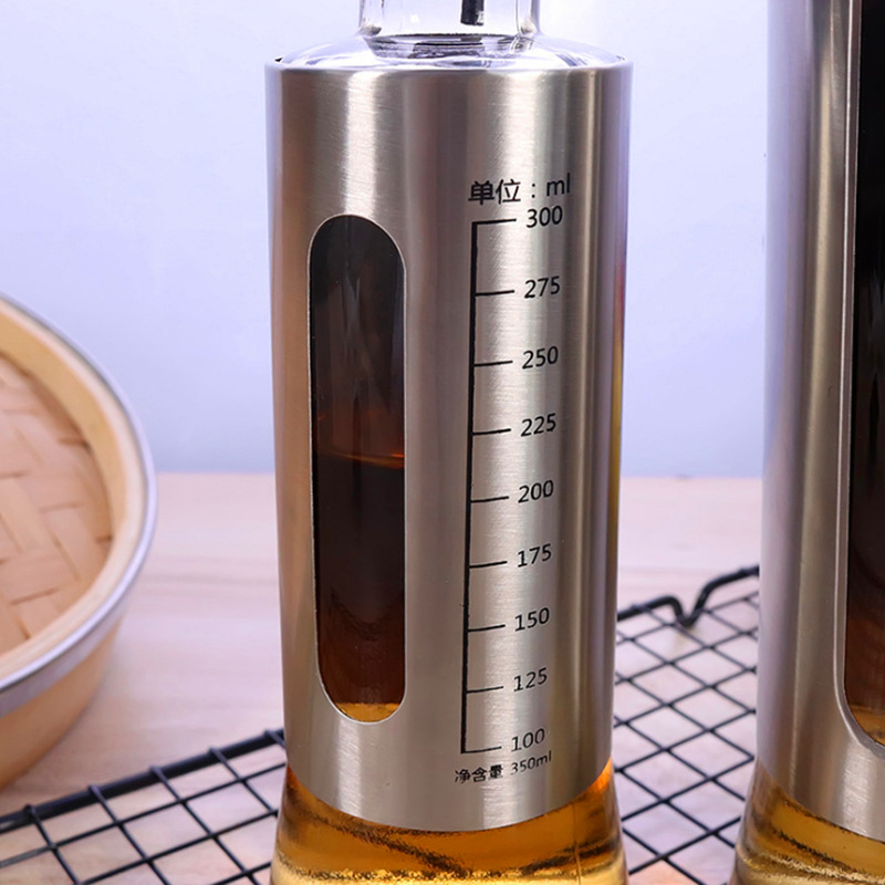 closing of oil pot glass seasoning bottle creative seasoning bottle glass soy sauce bottle light luxury seasoning bottle