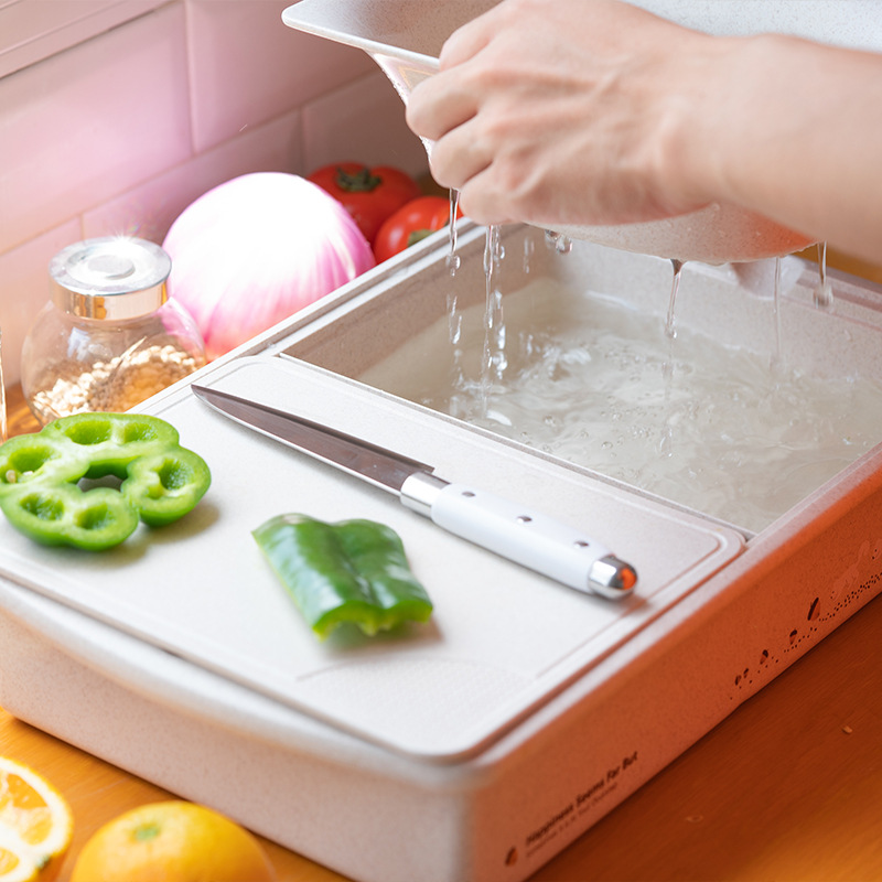 Chopping Board Small Dormitory Chopping Board Storage Washable Fruit Draining Basket Fruit Chopping Board Household