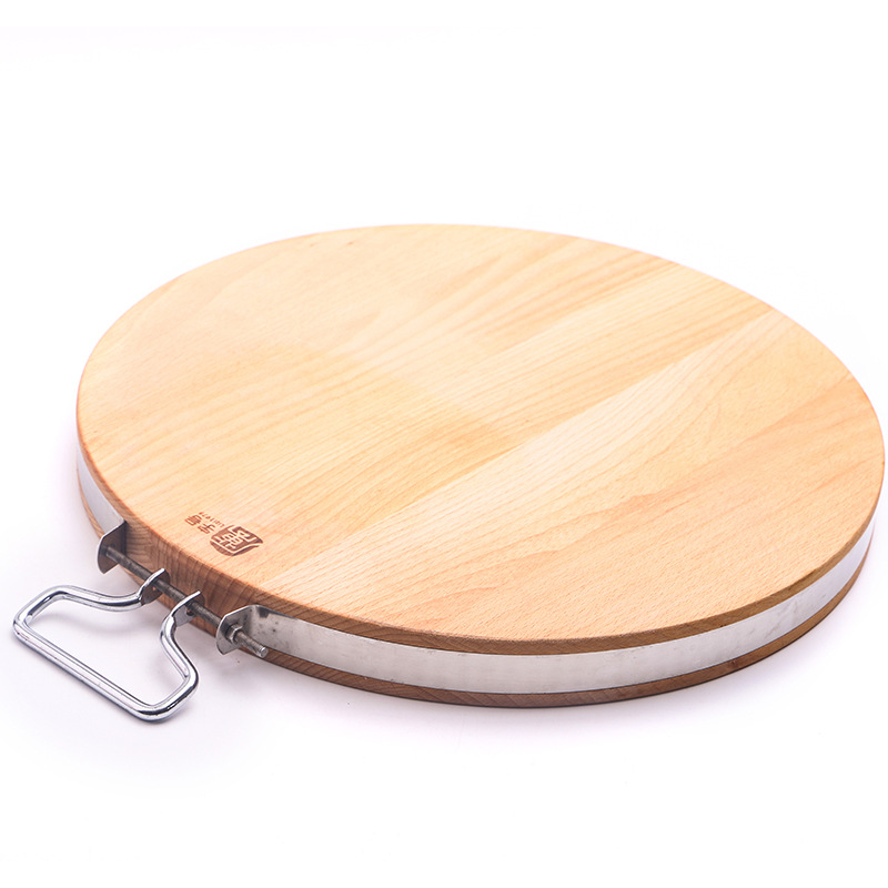 Cutting Board NonSlip Thick Chopping Board Solid Wood Cutting Board Stainless Steel Bezel Building Blocks Cutting Board