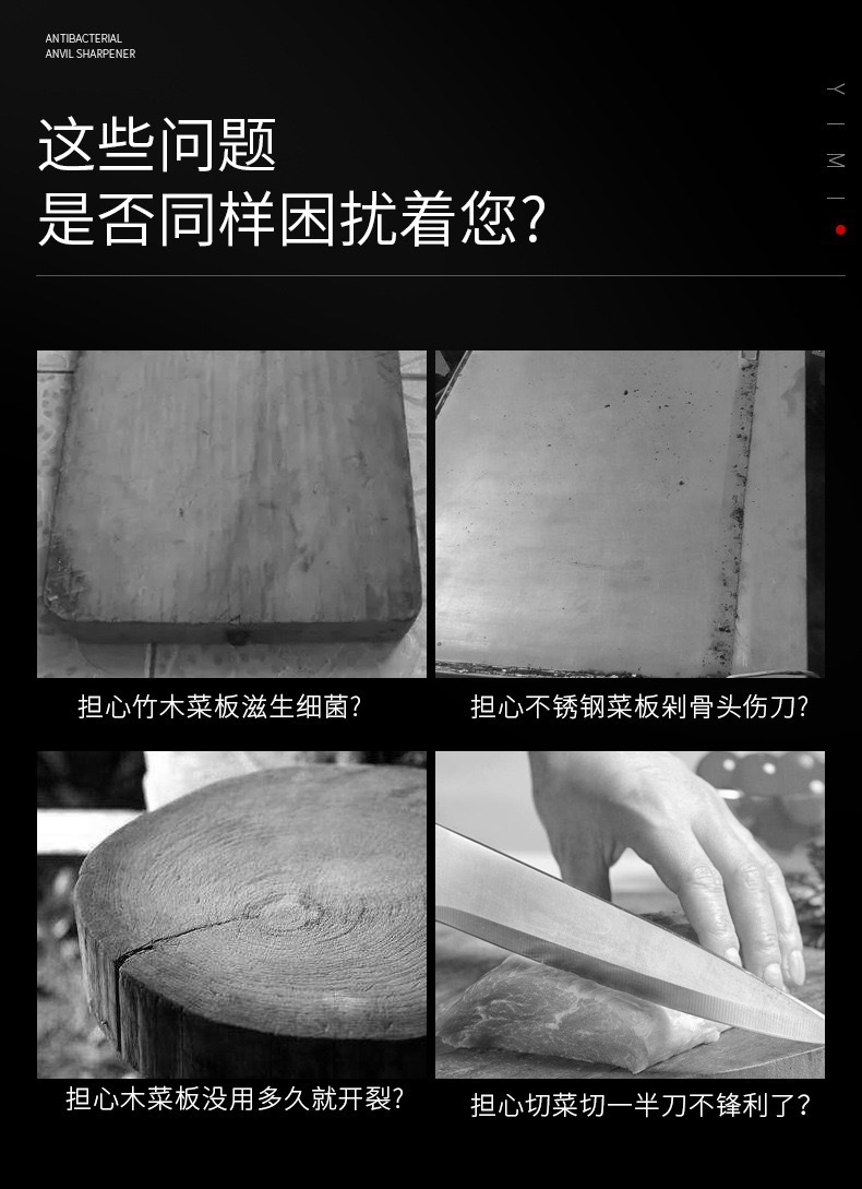 Antibacterial MildewProof Vegetable Cutting Board Dough Board Pp Plastic DoubleSided Chopping Board with Sharpener Antibacterial MildewProof Vegetable Cutting Board Dough Board Pp Plastic DoubleSided Chopping Board with Sharpener