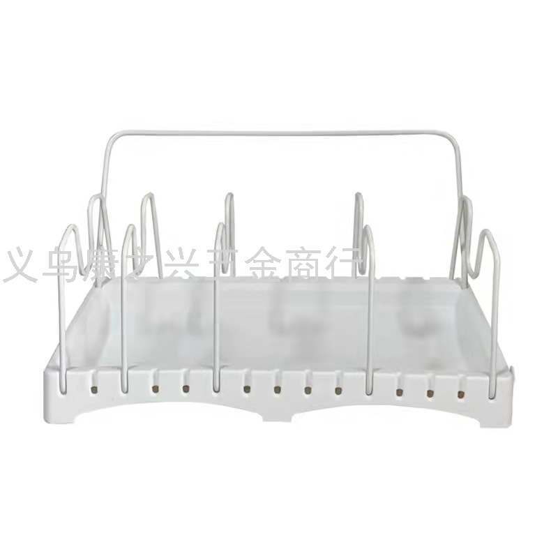 Adjustable Kitchen Storage Rack Pot Lid Rack Kitchen Storage Rack Iron Pot Rack Cutting Board and Chopping Board Stand