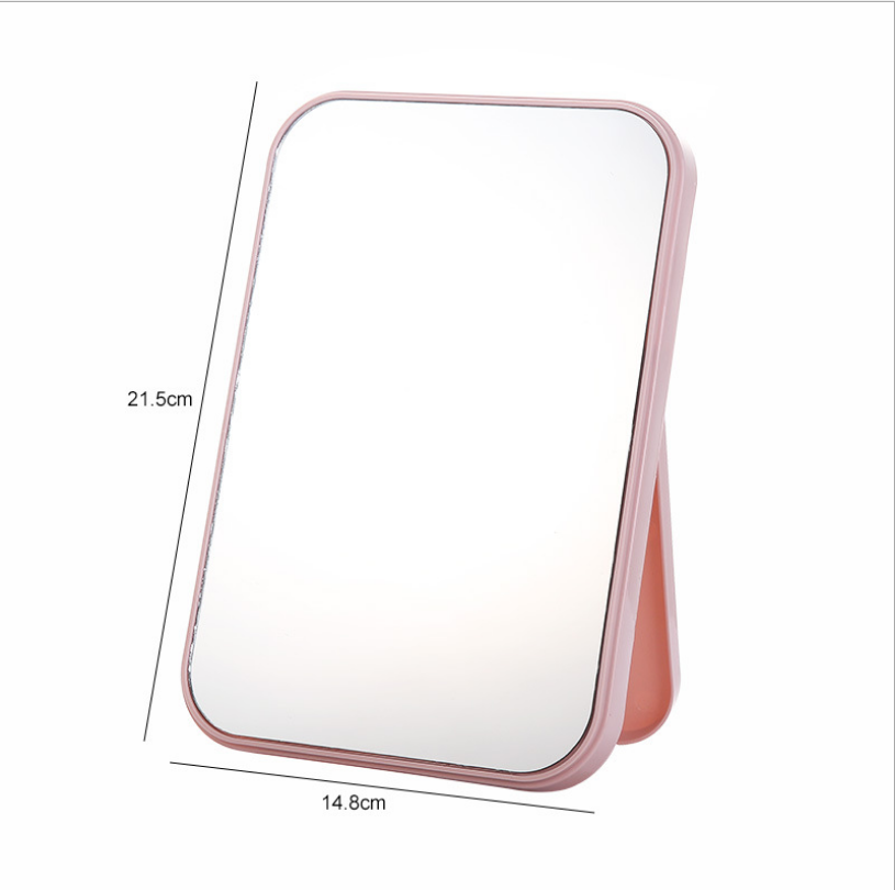 Desktop Makeup Mirror Dressing Mirror with Foldable Desktop Princess Mirror Rectangular Mirror Simple Mirror