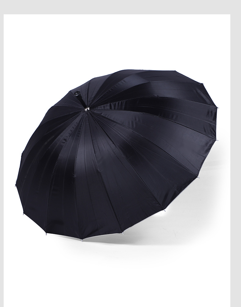Umbrella 56cm16k Automatic Crutch Umbrella Black Silver Glue Umbrella for the Elderly Gift Umbrella Custom Logo Spot Umbrella 56cm16k Automatic Crutch Umbrella Black Silver Glue Umbrella for the Elderly Gift Umbrella Custom Logo Spot