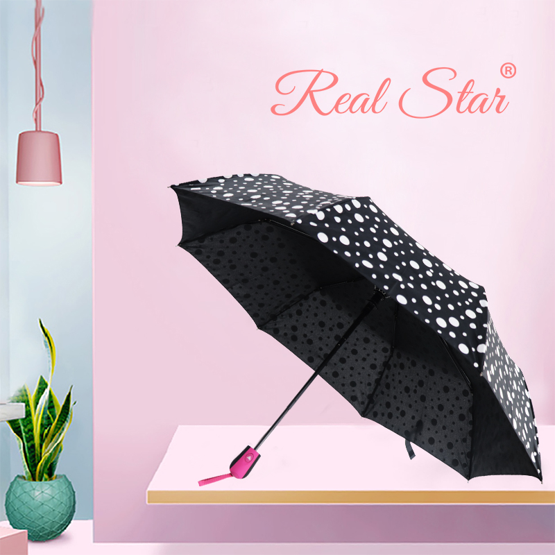 Discoloration in the case of water umbrella circle, anti - wind 3 fold umbrella automatically open umbrella wholesale